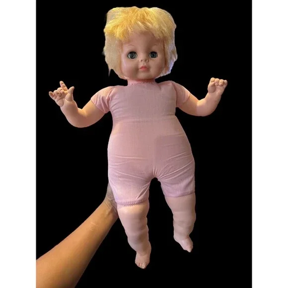 222” Vintage Vogue BABY DEAR ONE Blonde/Blue Eyes Doll Redesigned Face 1965 - Picture 7 of 15